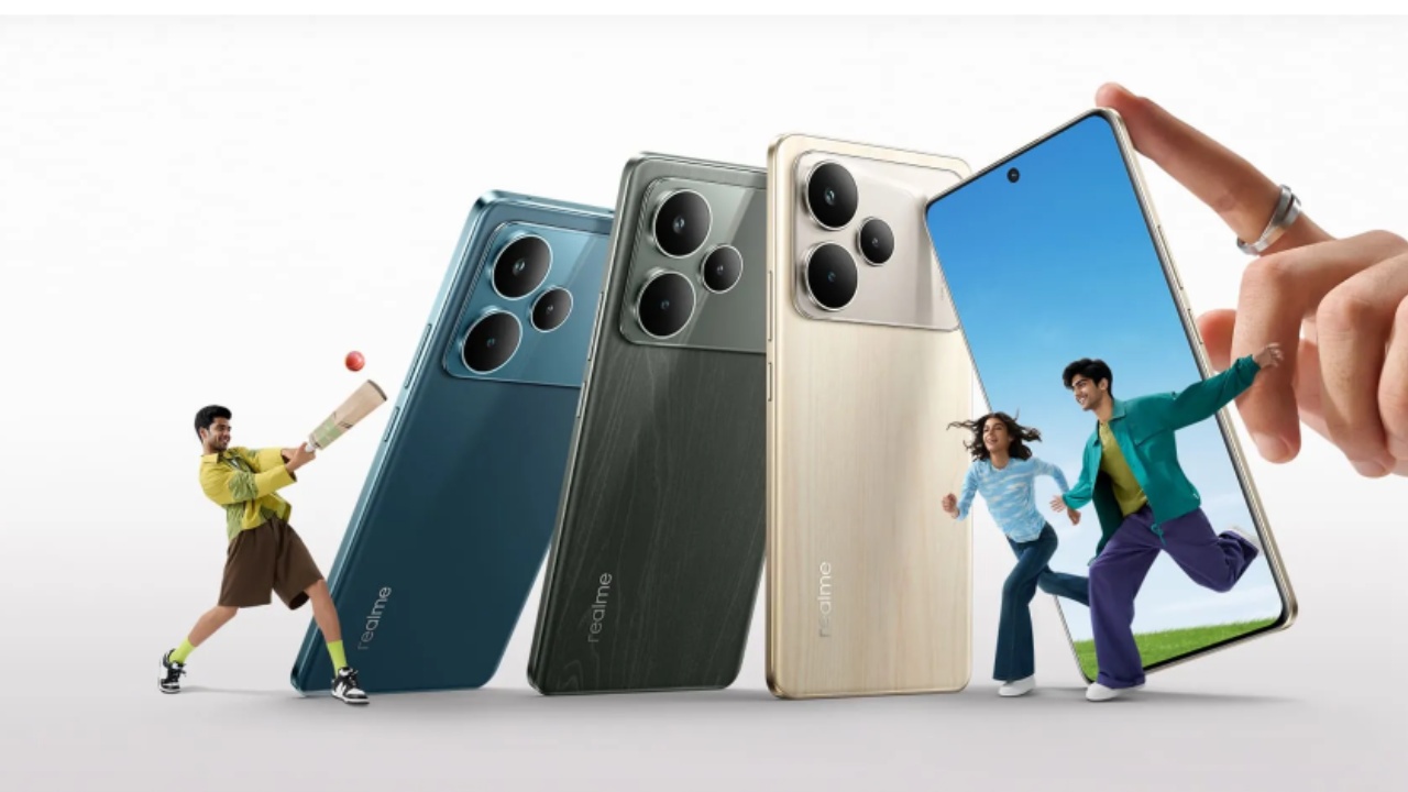 Realme P4 5G smartphone featuring a 6.7-inch AMOLED display