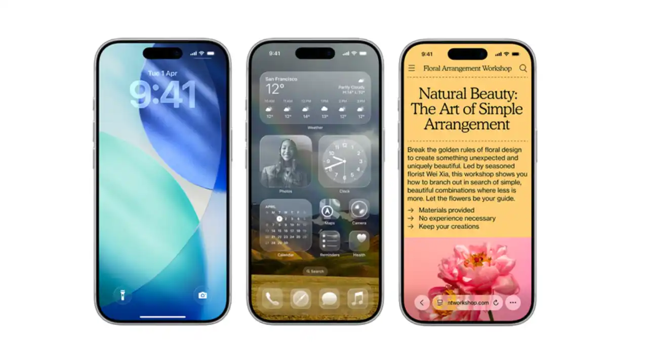 iPhone स्क्रीन पर Apple iOS 26.1 अपडेट के नए फीचर्स दिखाते हुए