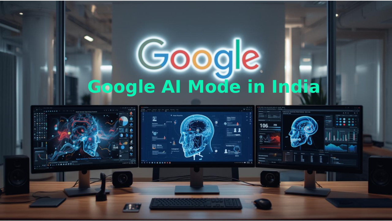 Google AI Mode in India , गूगल AI जो कंप्यूटर के 7 language में उपलब्ध हुआ है।