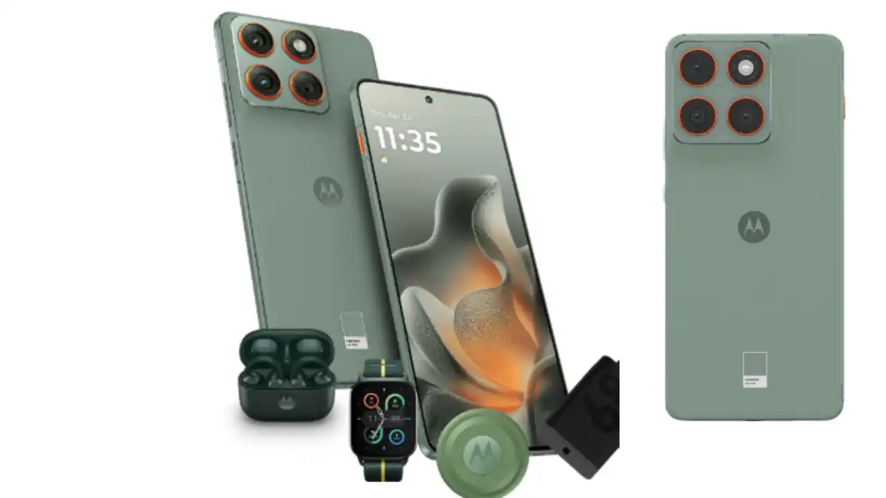 Motorola edge 70 Phone Specifications , Motorola Edge 70 स्मार्टफोन का 5.99mm पतला प्रोफाइल, 6.67 इंच का pOLED डिस्प्ले और 50MP कैमरा सेटअप के साथ।