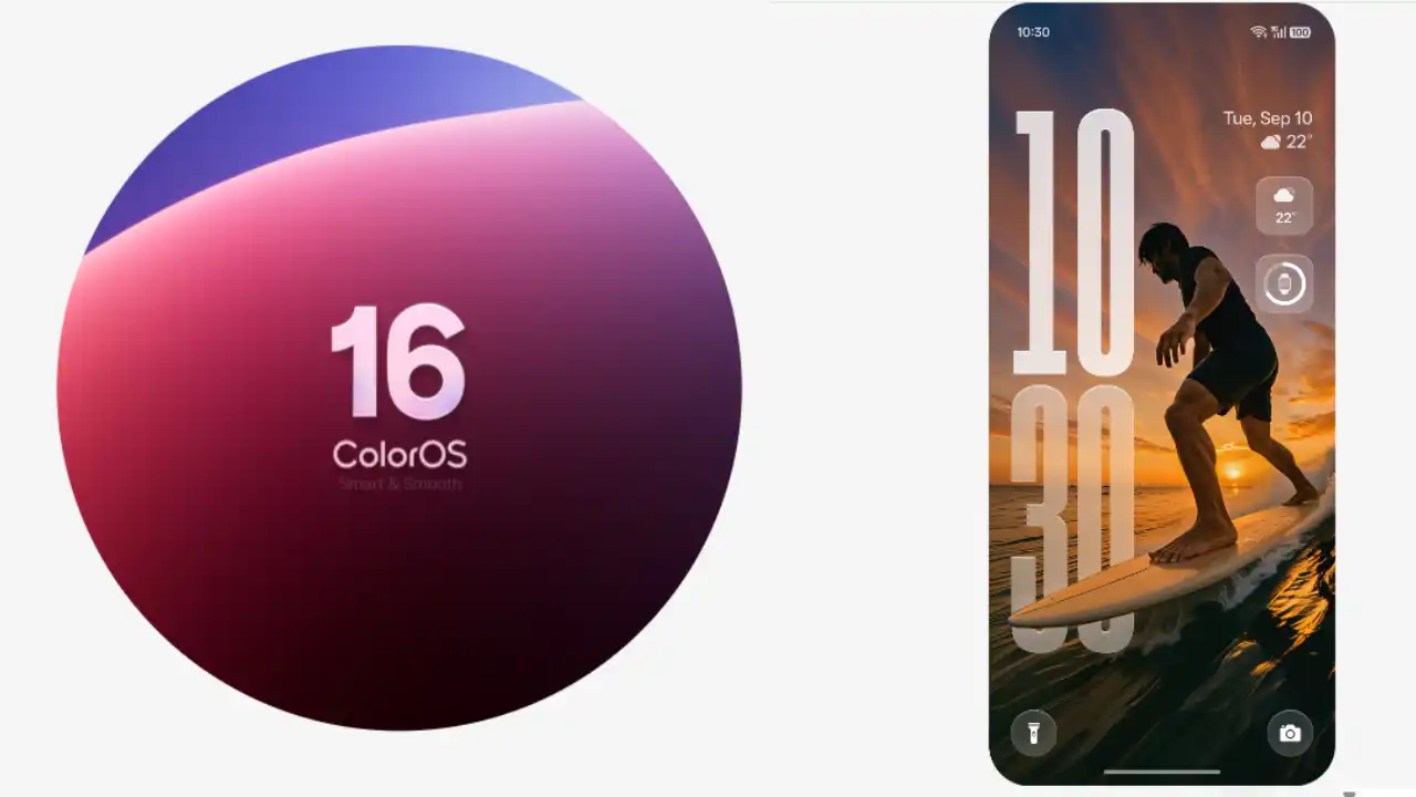 Oppo स्मार्टफोन में ColorOS 16 अपडेट, Android 16 आधारित Oppo OS Update का नया यूजर इंटरफेस और AI फीचर्स।