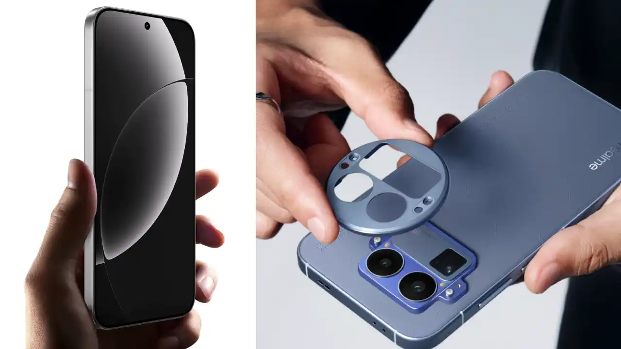 Realme GT 8 Pro Features और फीचर्स का विस्तृत दृश्य, जिसमें 6.79 इंच QHD+ डिस्प्ले, Snapdragon 8 Elite Gen 5 चिपसेट, Ricoh 50MP कैमरा और 7000mAh बैटरी शामिल हैं।