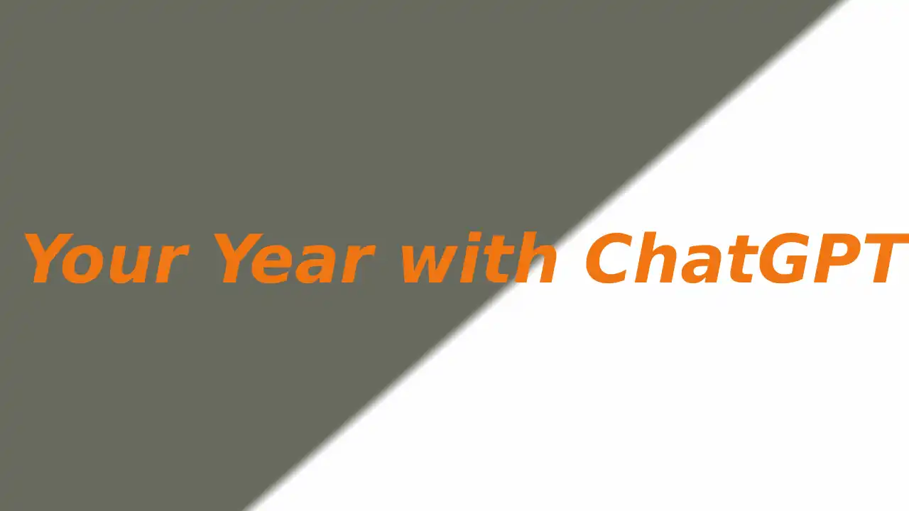 Chat GPT free online यूजर्स के लिए Your Year with ChatGPT: टॉप टॉपिक्स, मैसेज काउंट और फनी आर्केटाइप्स वाला एनुअल समरी इमेज।