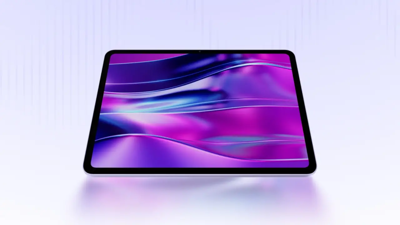 OnePlus Pad Go 2 tablet showing 12.1-inch 2.8K display with vibrant colors and Stylus support