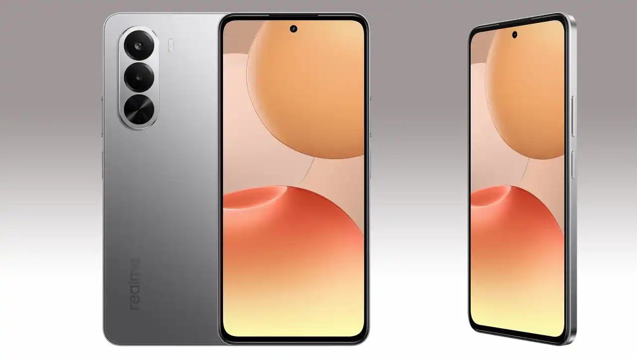 Realme P4x 5G price in India and design preview in matte silver color