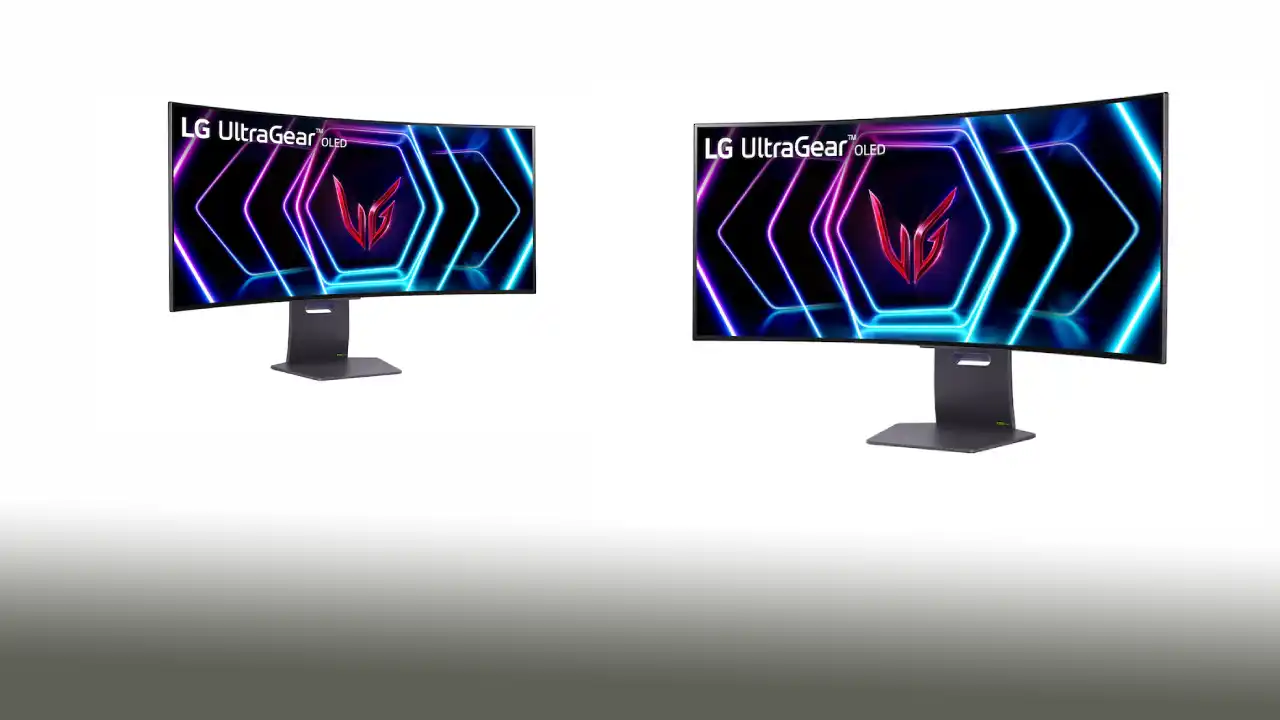 45-इंच LG Ultragear Gaming Monitor का कर्व्ड OLED डिस्प्ले, 240Hz रिफ्रेश रेट और इमर्सिव गेमिंग सीन दिखाते हुए – विशेषज्ञ रिव्यू और स्पेक्स के साथ।