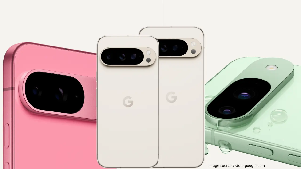 Google Pixel 9 launch details, Google Pixel 9 सीरीज का चित्र जिसमें क्विक शेयर ऐप एयरड्रॉप सपोर्ट दिखा रहा है, Tensor G4 चिपसेट और AI फीचर्स के साथ प्रीमियम स्मार्टफोन।