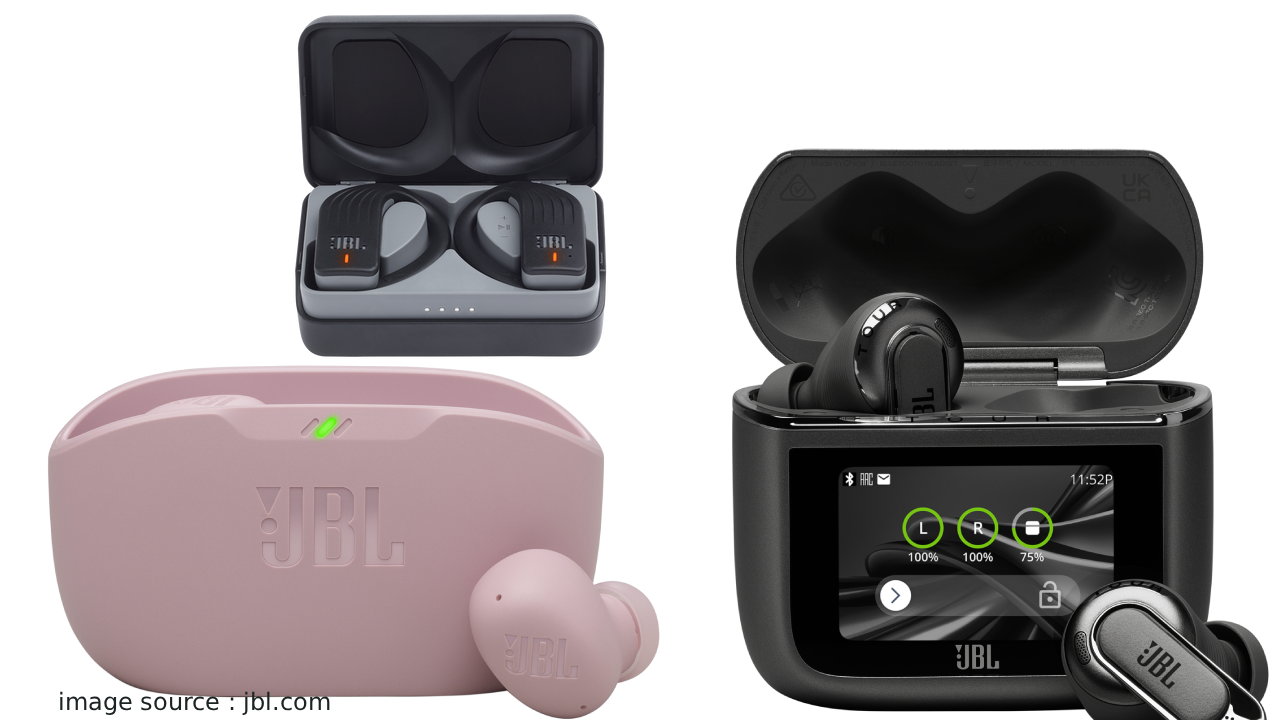 JBL Endurance Peak 4 और Zone सहित 5 नए वाटरप्रूफ इयरबड्स का ग्रुप शॉट, स्पोर्ट्स वर्कआउट के लिए ANC, IP68 रेटिंग और 48 घंटे बैटरी के साथ। JBL Ear Buds Review 2026।