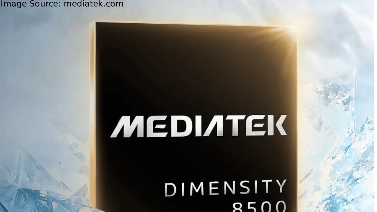 MediaTek Dimensity 8500 Ultra Chipset का चिप आर्किटेक्चर: 8x ऑल-बिग Cortex-A725 कोर और Mali-G720 रे ट्रेसिंग GPU दिखाते हुए।