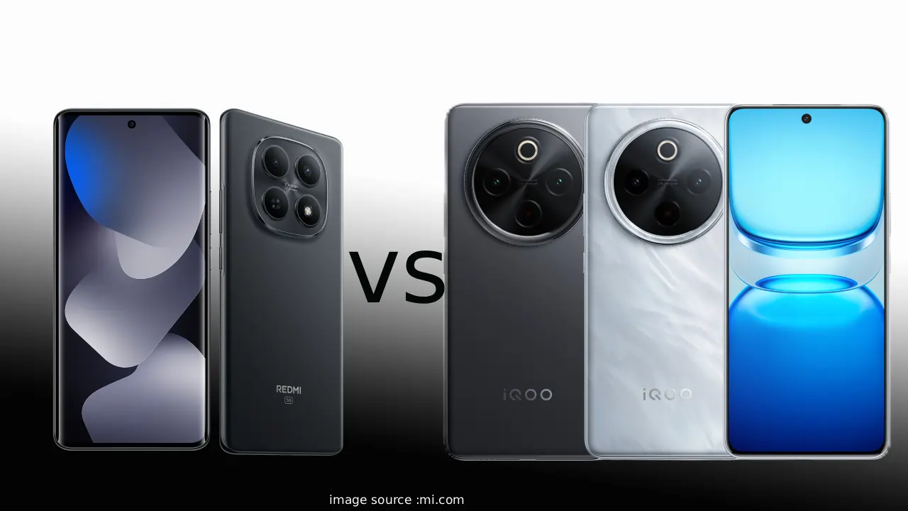 Redmi Note 15 Pro 5G Features और iQOO Z10 की तुलना चार्ट: 200MP कैमरा, 6580mAh बैटरी और Dimensity 7400 Ultra चिपसेट हाइलाइट्स के साथ मिड-रेंज स्मार्टफोन्स का विस्तृत विश्लेषण।