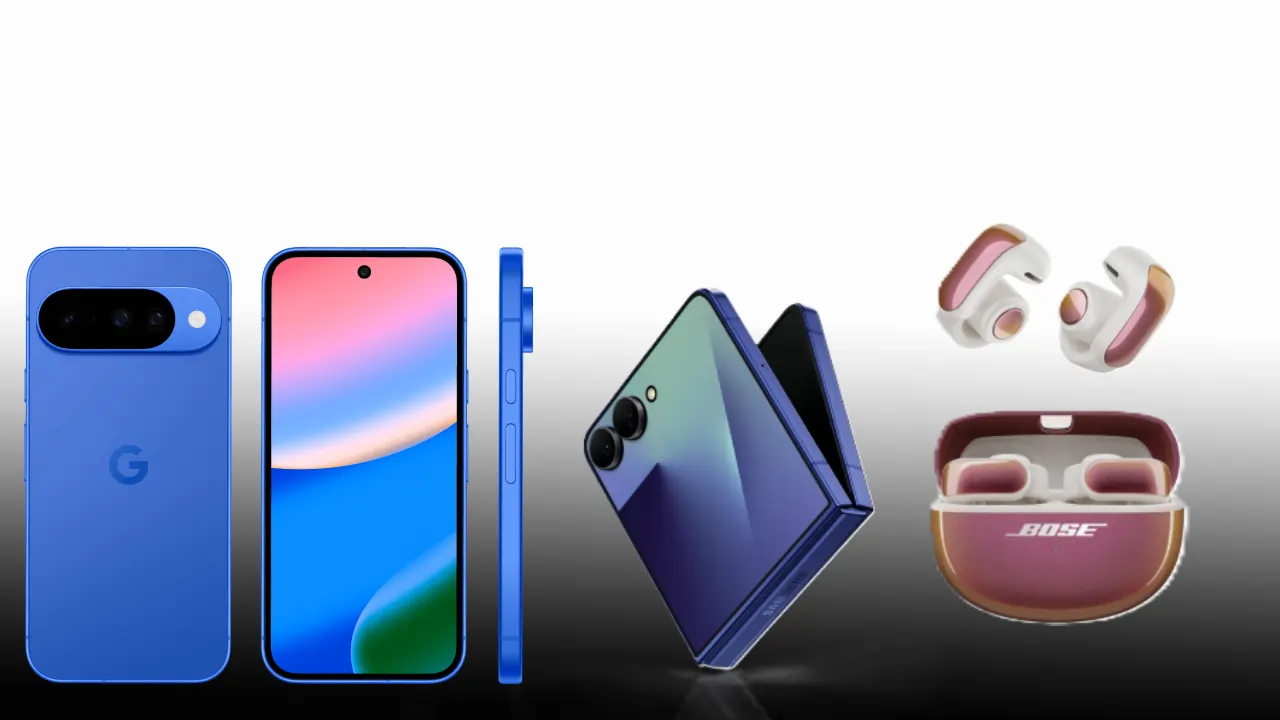 फरवरी 2026 के Best Tech Deals This Week का आकर्षक ग्राफिक: Pixel 10 Pro पर ₹4000 छूट, Galaxy Z Flip 7 पर ₹12K कैशबैक, Bose Ultra Open Earbuds ₹13,999 में - टेक अपग्रेड के लिए हॉटेस्ट सेल्स!