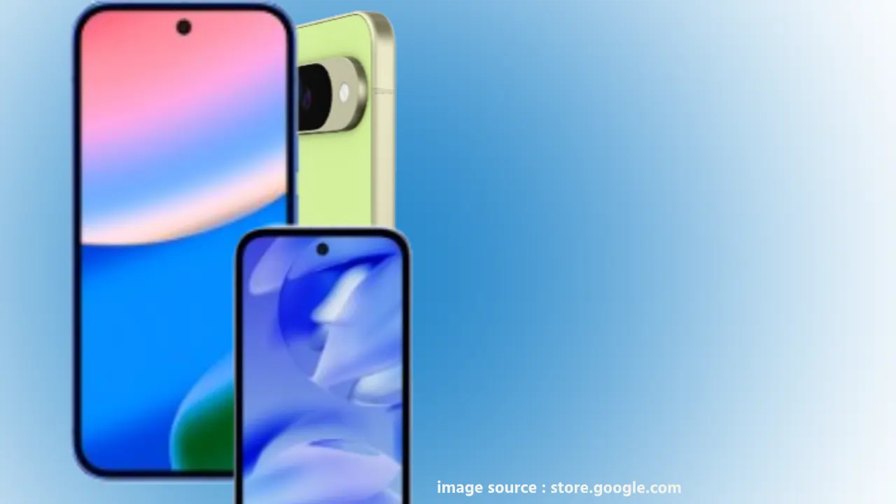 Google Pixel 10a स्मार्टफोन का लीक इमेज: फ्लैट डिजाइन में 30 घंटे बैटरी, कैमरा कोच फीचर और नए रंग जैसे ब्लू, रेड, ग्रीन दिख रहे हैं। Tensor G4 चिपसेट और 5100mAh बैटरी के साथ मिड-रेंज फोन का रेंडर, Google Pixel 10a price 49,999 रुपये से शुरू।